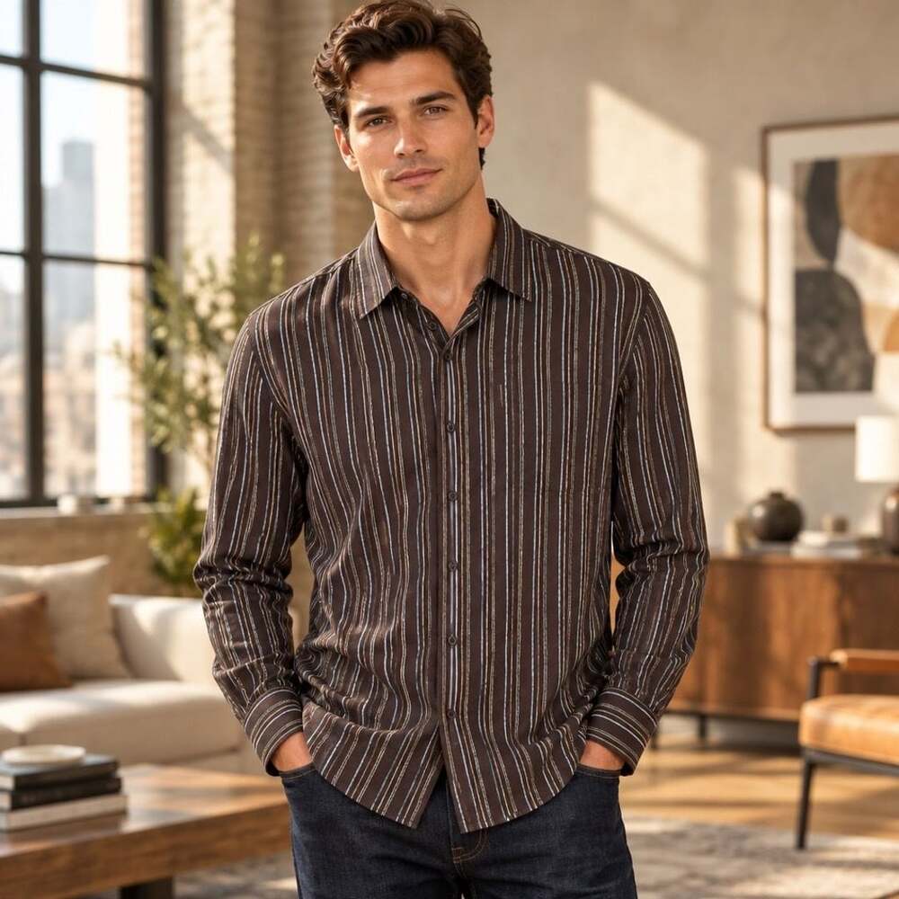 Blue Industry Striped Long Sleeve Button Down Shirt Size XL
